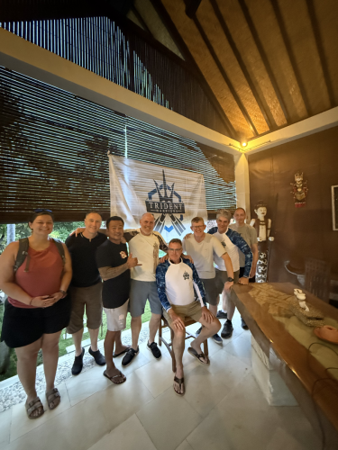 Group photo of the 2025 Trident Warriors while visiting Indonesia for the scuba trip to support veterans. #tridentwarriors