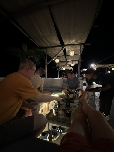 Enjoying an evening on the boat in Indonesia during the scuba trip in 2025 that was done to support veterans. #tridentwarriors