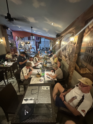 Dining out in Malapascua Island, Philippines in 2025 during the Trident Warriors scuba diving trip