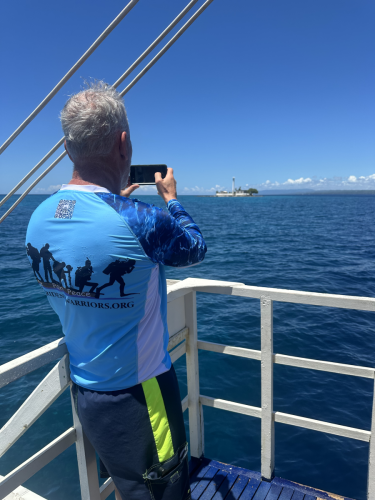 A Trident Warrior grabbing a beautiful picture while in the Philippines for the 2025 scuba diving trip.