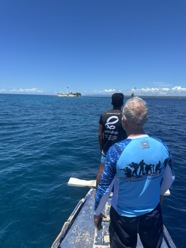 Evolution Diving Resort in Malapascua, Philippines takes a Trident Warrior scuba diver out on the water during the 2025 trip